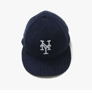 NWT Kith New Era NY Mets Navy Corduroy 59FIFTY Low Profile Fitted Hat 7 3/8